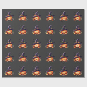 Cute Spooky Halloween Sticker – Pumpkin Wrapping Paper