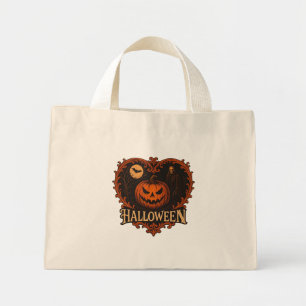 Cute Spooky Halloween Tiny Tote Bag Trick or Tre