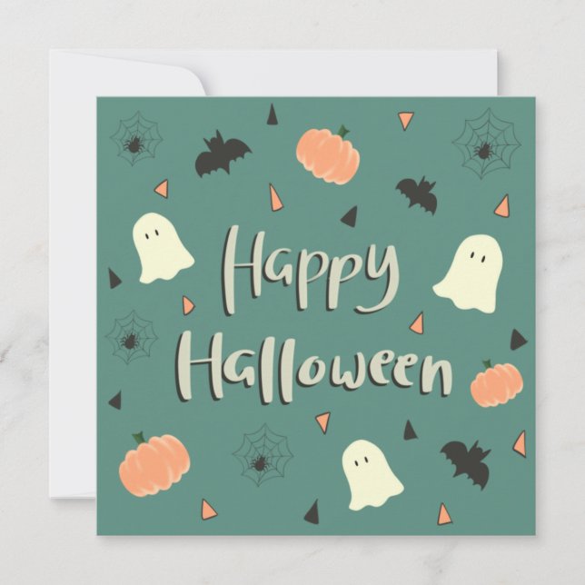 Cute Spooky Happy Halloween Announcement (Front)
