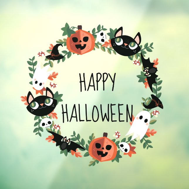 Cute Spooky Happy Halloween Wreath (Sheet 3)