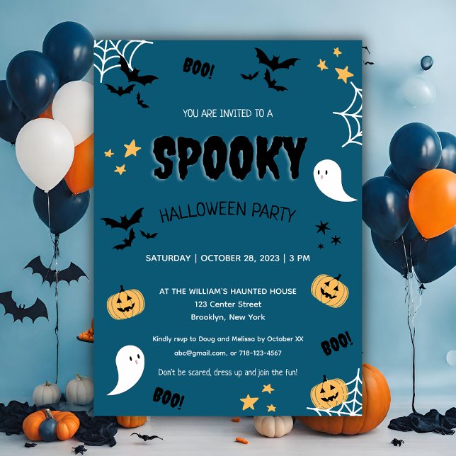 Cute Spooky Kids Halloween Party Invitation (Creator Uploaded)