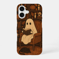 Cute Spooky Library, Autumn Reading Ghost