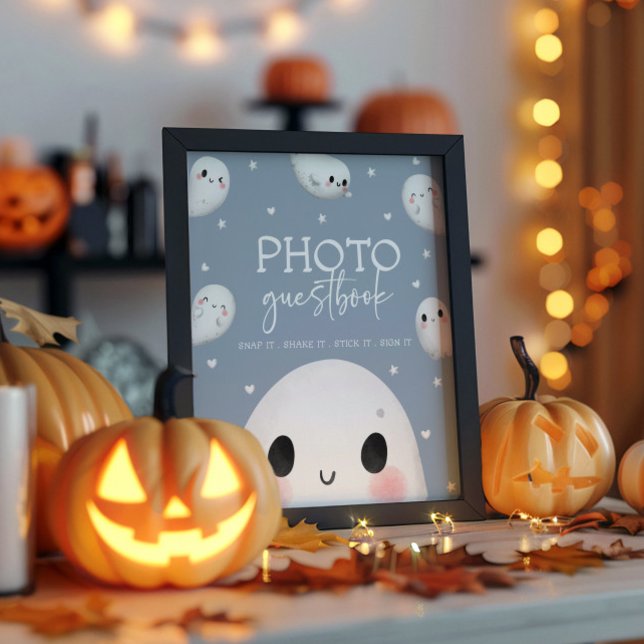 Cute Spooky One Halloween Guestbook Poster (Creator Uploaded)