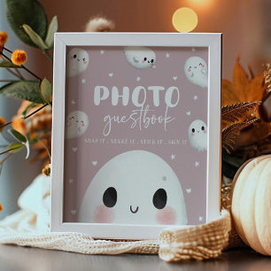 Cute Spooky One Halloween Guestbook Poster