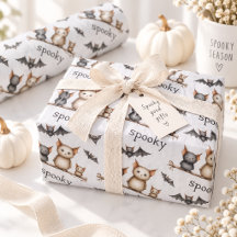 Cute Spooky Owl and Bat Halloween Pattern