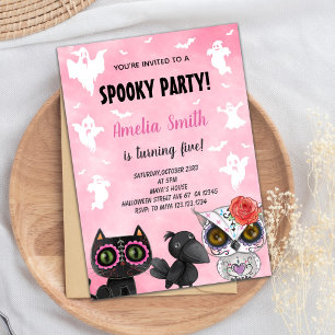 Cute Spooky Party Card for Kids or Adults