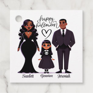 Cute & Spooky Personalised Family Halloween Favour Tags