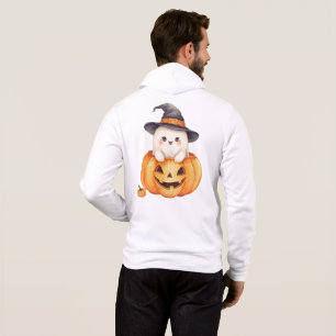 Cute Spooky Season Halloween Ghost Pumpkin Hoodie
