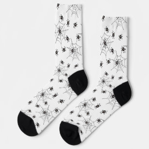 Cute Spooky Spiders & Webs Halloween Socks