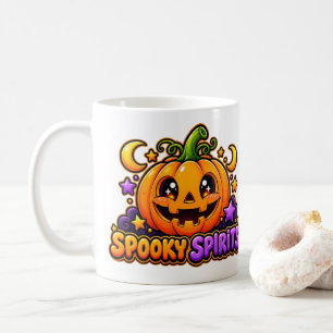 Cute Spooky Spirits Pumpkin Halloween Coffee Mug