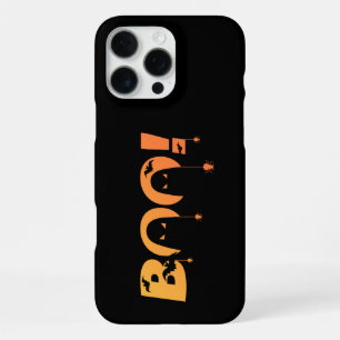 Cute Spooky Typography with Bats & Spiders iPhone 16 Pro Max Case