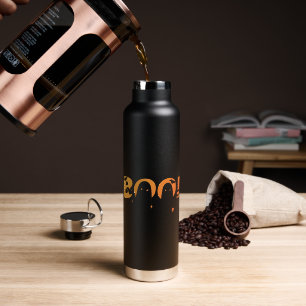 Cute Spooky Typography with Bats & Spiders Water Bottle
