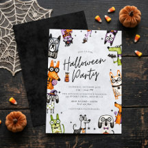 Cute Spooky Watercolor Halloween Party
