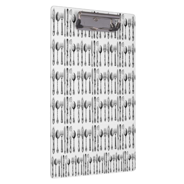 Cute Spoons Forks Knives Clipboard  (Right)