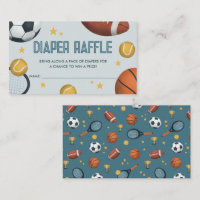 Cute Sports Baby Shower Diaper Raffle