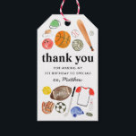Cute Sports Balls Kids Boy Birthday Thank You Gift Tags<br><div class="desc">Modern All Star Sports Balls Team Kids Birthday Thank You Favour Tags</div>