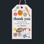 Cute Sports Balls Kids Boy Birthday Thank You Gift Tags<br><div class="desc">Modern All Star Sports Balls Team Kids Birthday Thank You Favour Tags</div>