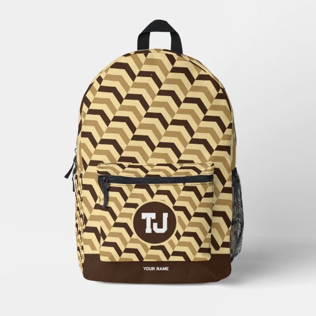 Cute Sports Fun Back to School Printed Backpack (Front)