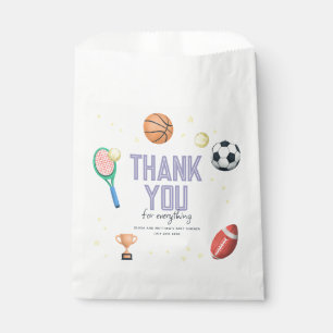 Cute Sports Superstar Girls Baby Shower Favour Bags