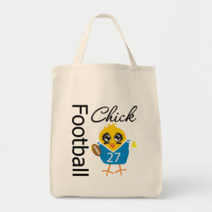 Cute Sporty Chick Football Chick Tote Bag