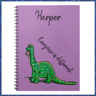 Cute Spotted Brontosaurus Dinosaur Notebook