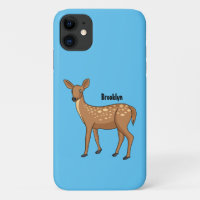 Cute spotted deer cartoon illustration