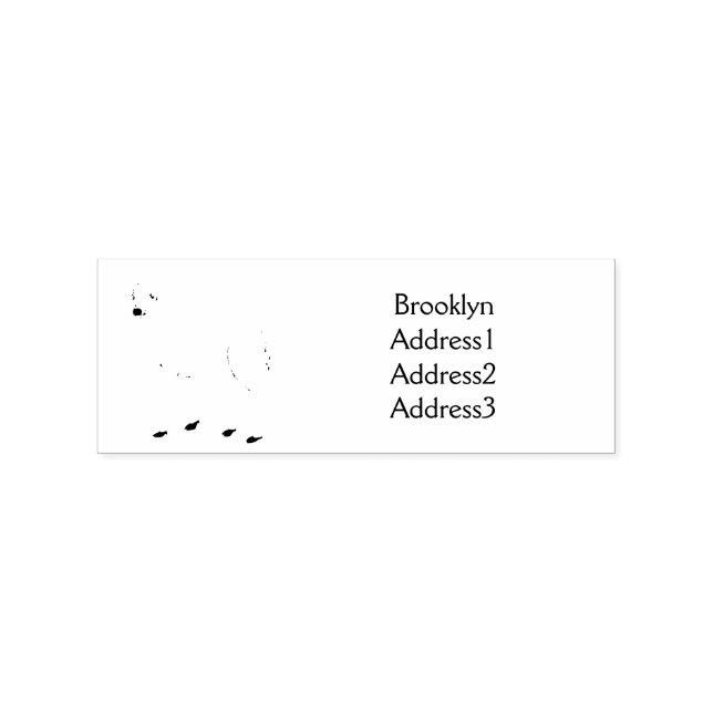 Cute spotted deer cartoon illustration rubber stamp (Imprint)