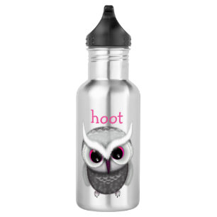 Cute Spotted Owl Illustration Hoot 532 Ml Water Bottle