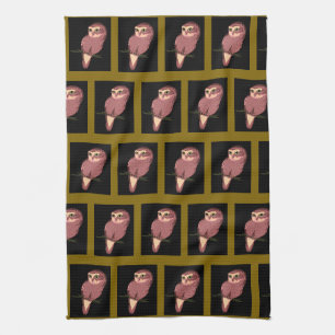 Cute Spotted Owl Tea Towel