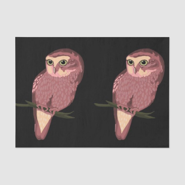 Cute Spotted Owl Tissue Paper (Front)