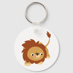 Cute Sprightly Cartoon Lion Keychain