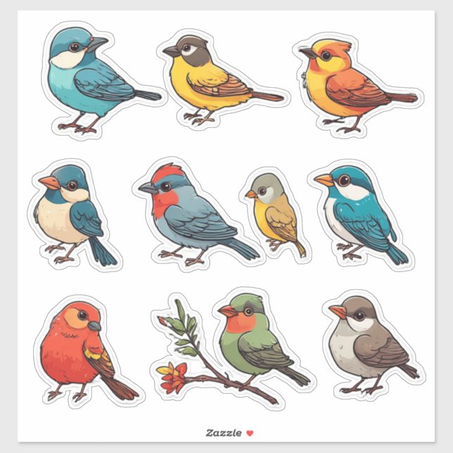 Cute Spring Birds Sticker Collection For Items 🐦 (Sheet)