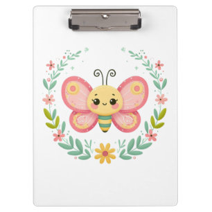 Cute, spring/butterfly  clipboard
