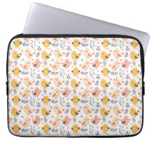 Cute Spring Chicks and Floral Pattern