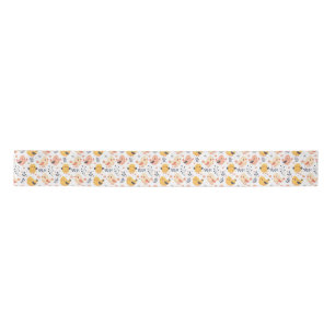 Cute Spring Chicks and Floral Pattern Satin Ribbon