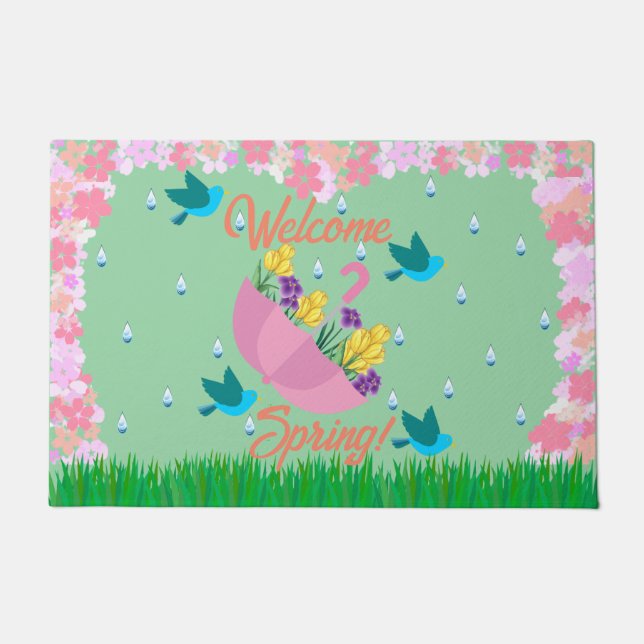 Cute Spring Door Mat (Front)