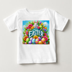 Cute spring/Easter bunny with egg Baby T-Shirt