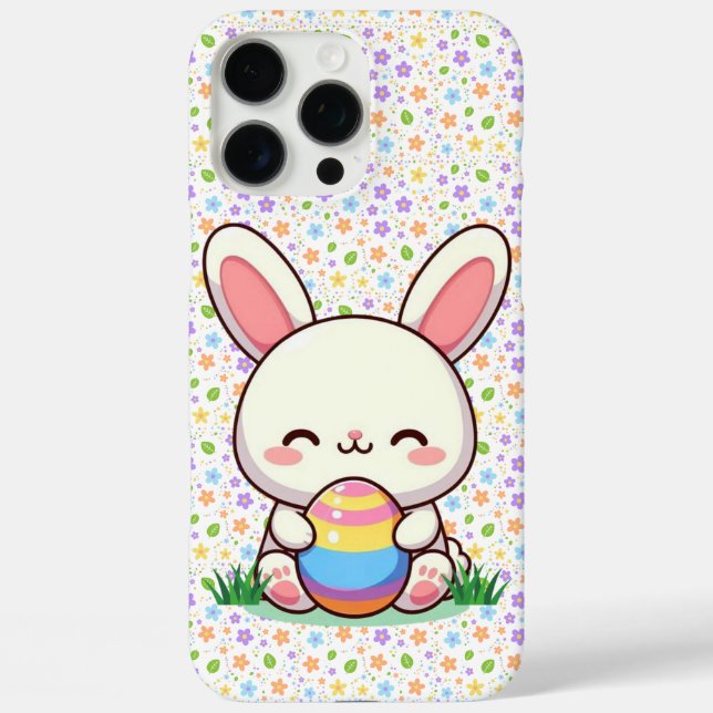 Cute spring/Easter bunny with egg Case-Mate iPhone Case (Back)