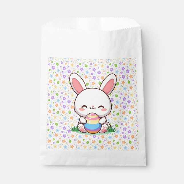 Cute spring/Easter bunny with egg Favour Bags (Front)