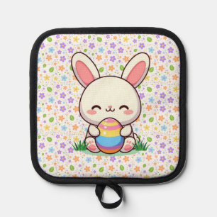 Cute spring/Easter bunny with egg Pot Holder