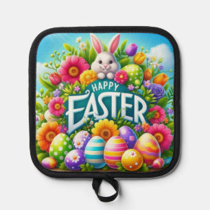 Cute spring/Easter bunny with egg Pot Holder