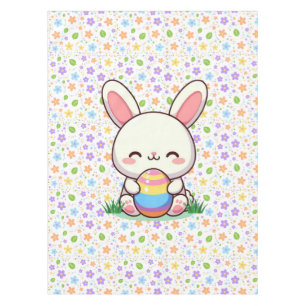 Cute spring/Easter bunny with egg Tablecloth
