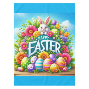 Cute spring/Easter bunny with egg Tablecloth