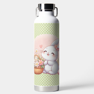 Cute spring/Easter bunny with egg Water Bottle