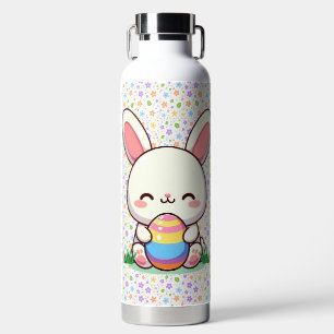 Cute spring/Easter bunny with egg Water Bottle