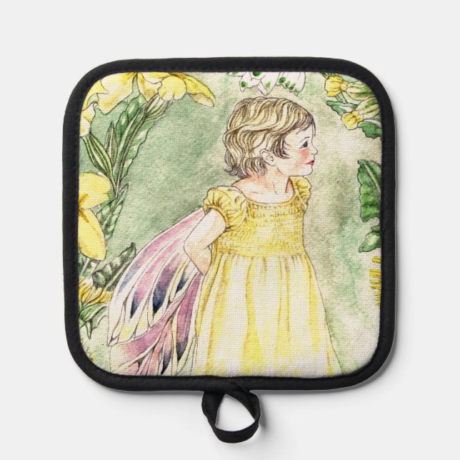 Cute Spring Fairy Oven Mitt Pot Holder (Front)