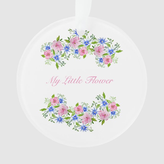 Cute spring floral pattern ornament (Front)