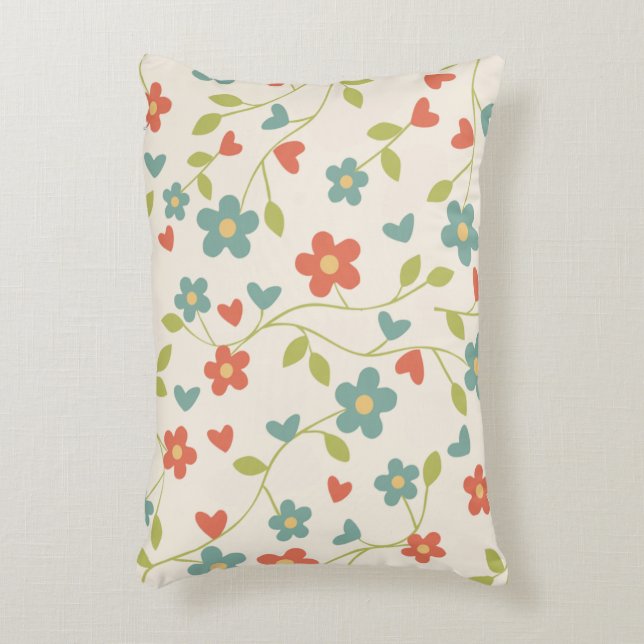 Cute Spring Flowers Decorative Cushion (Front(Vertical))