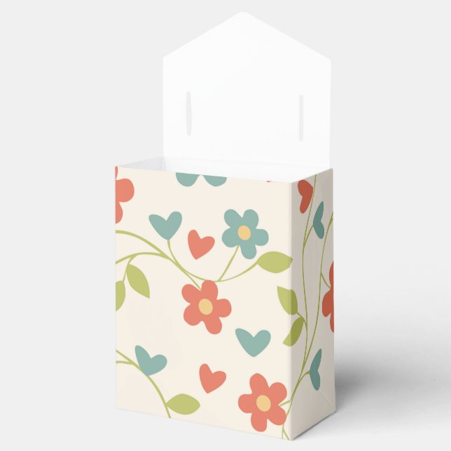 Cute Spring Flowers Favour Box (Opened)