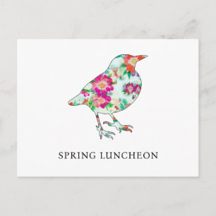 Cute Spring Luncheon Invitation Postcard